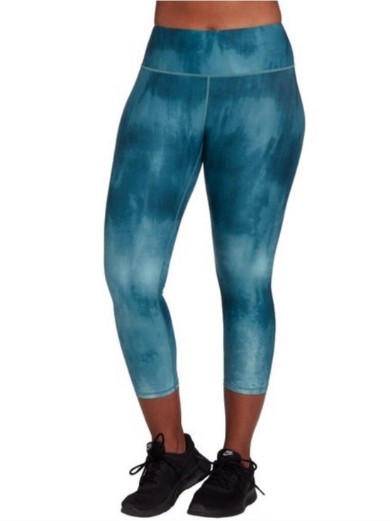 CALIA by Carrie Underwood Pants - CALIA Stay Powerful Leggings Ocean Wash Blue Teal Tie Dye Size Large